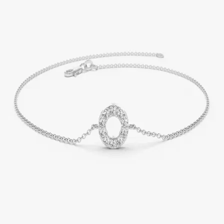 0.09CTW Moissanite Round Disc Diamond Bracelet