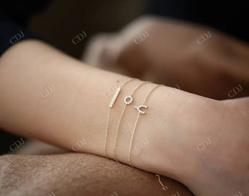 0.09CTW Moissanite Round Disc Diamond Bracelet