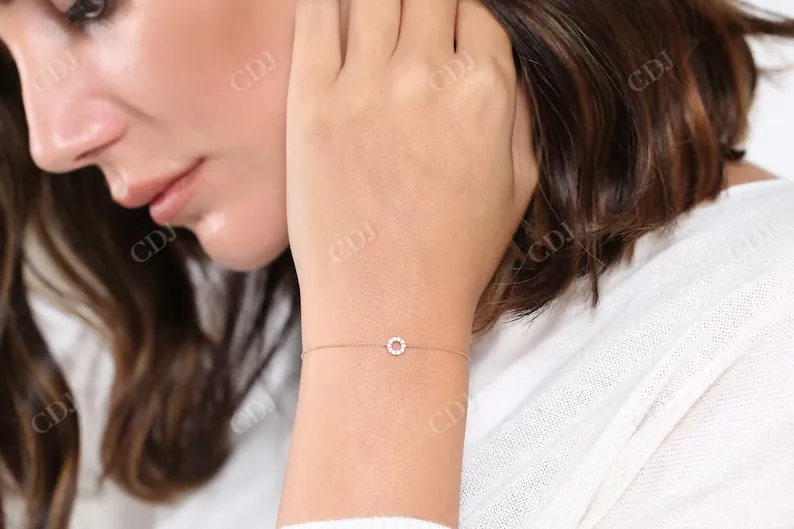 0.09CTW Moissanite Round Disc Diamond Bracelet