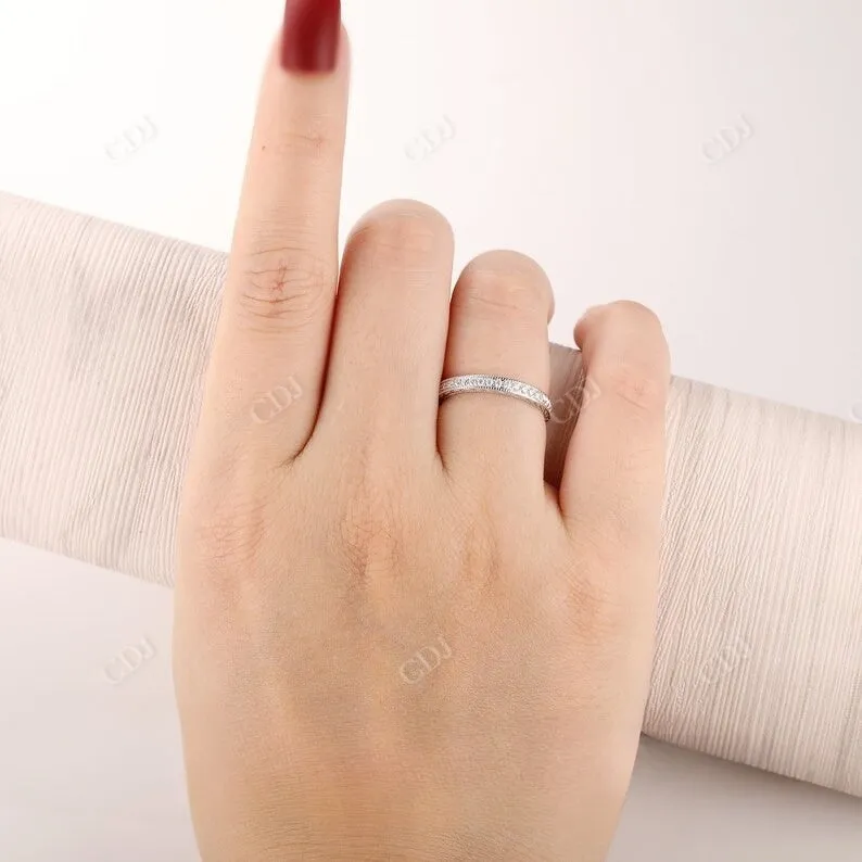 0.19CT Round Cut Real Diamond Matching Wedding Band