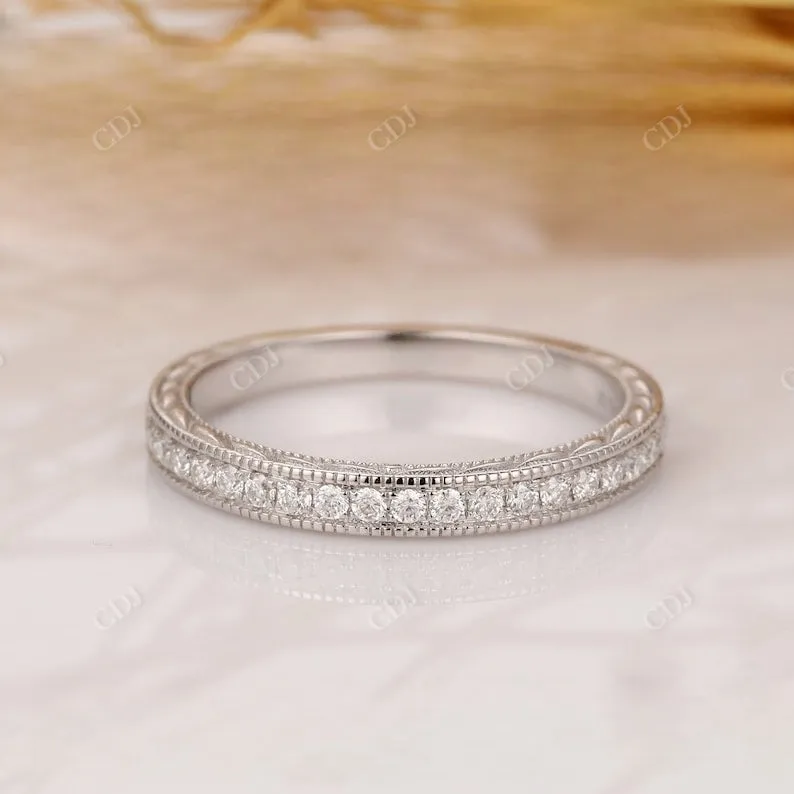 0.19CT Round Cut Real Diamond Matching Wedding Band