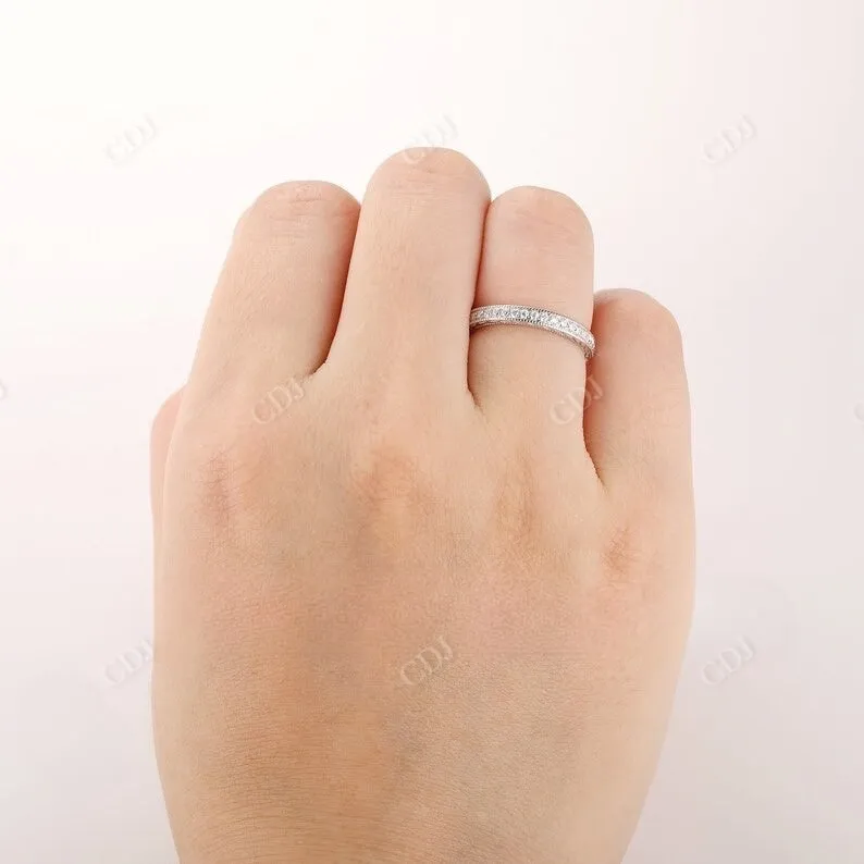 0.19CT Round Cut Real Diamond Matching Wedding Band