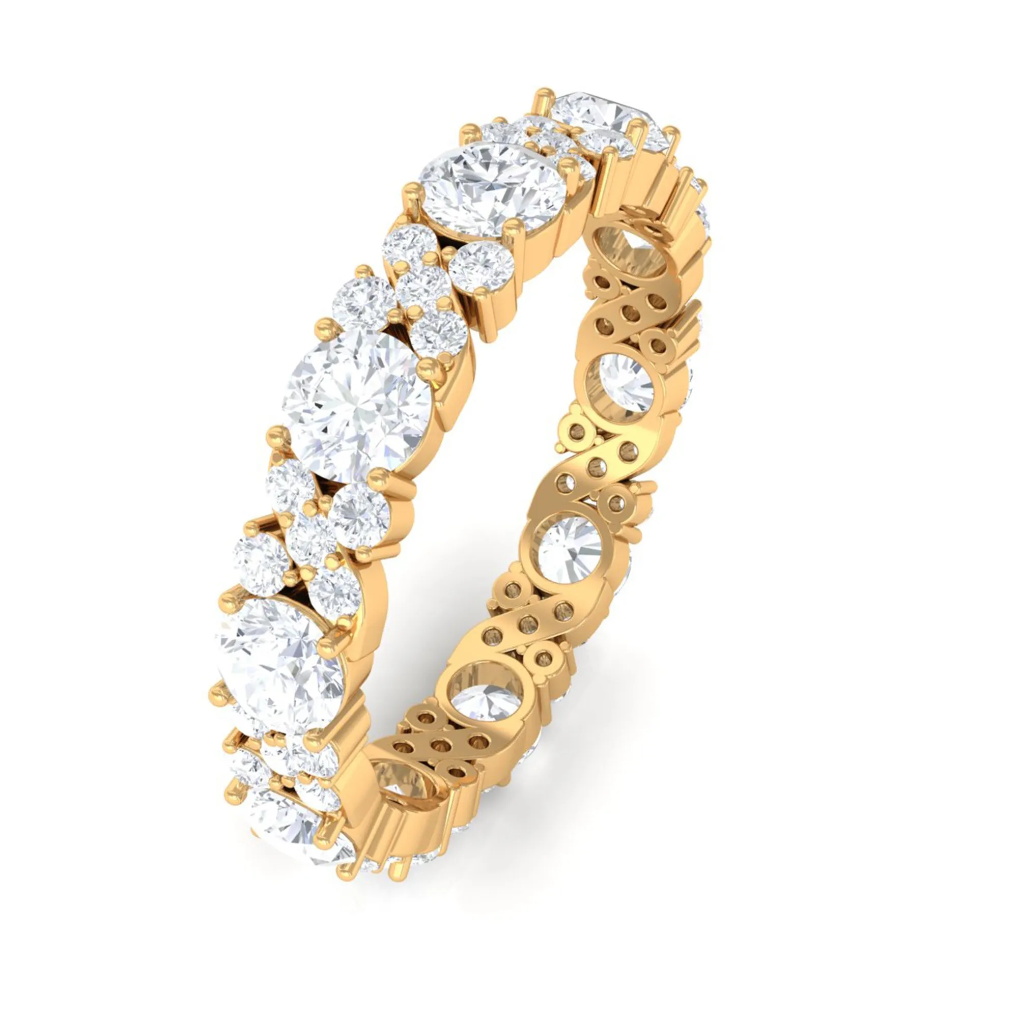 1 CT Elegant Cubic Zirconia Eternity Ring