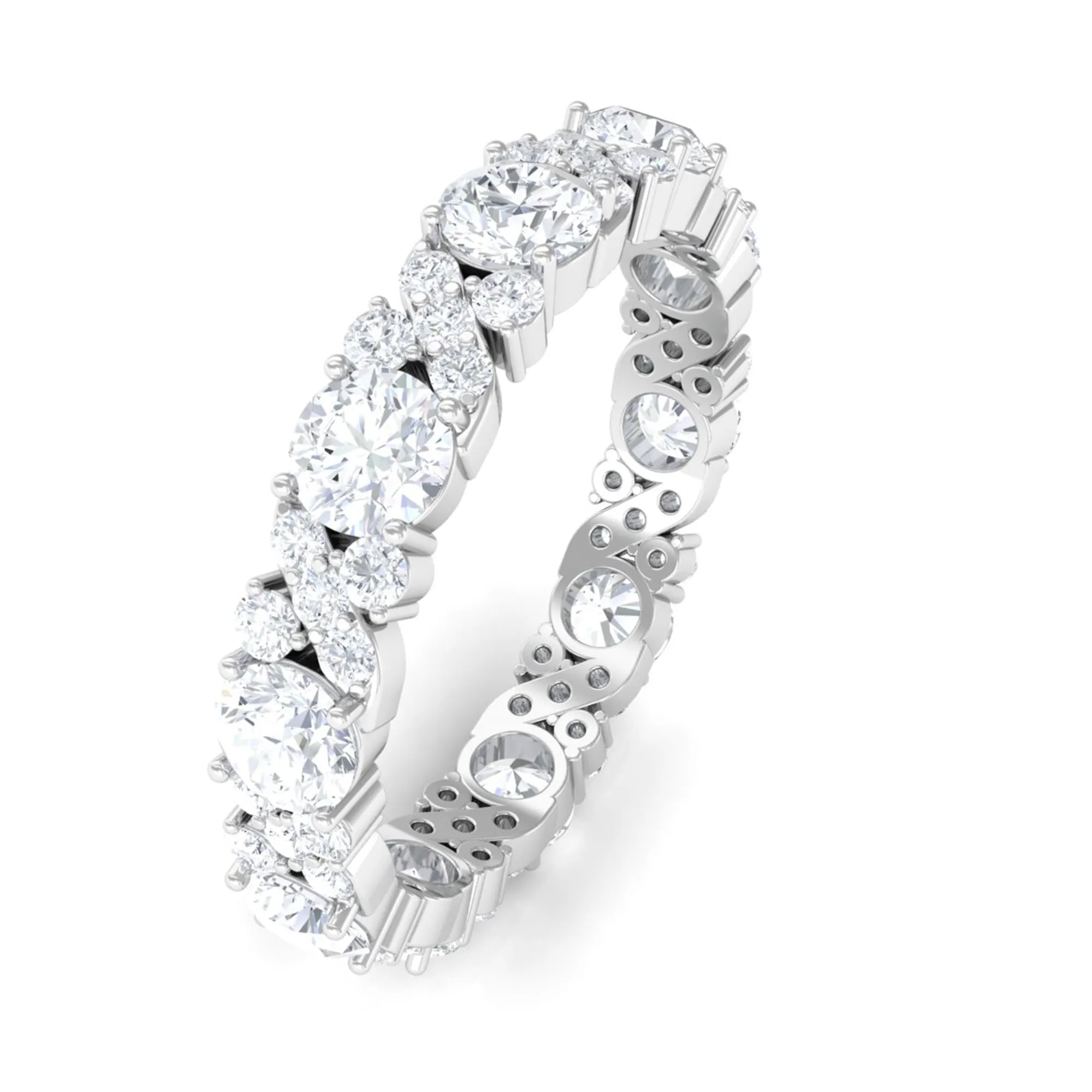 1 CT Elegant Cubic Zirconia Eternity Ring