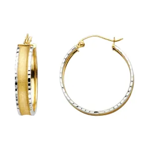 14K Fancy Hoop Earrings