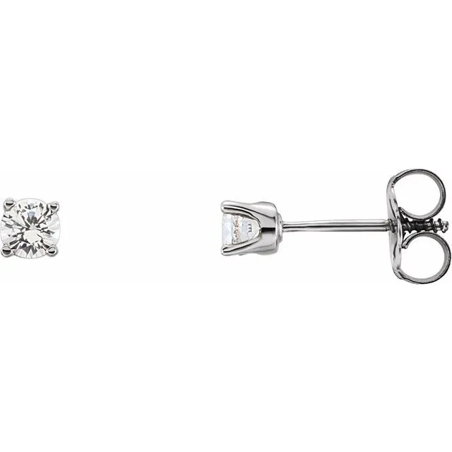14k Gold 3mm Round Birthstone Youth Screw Back Earrings
