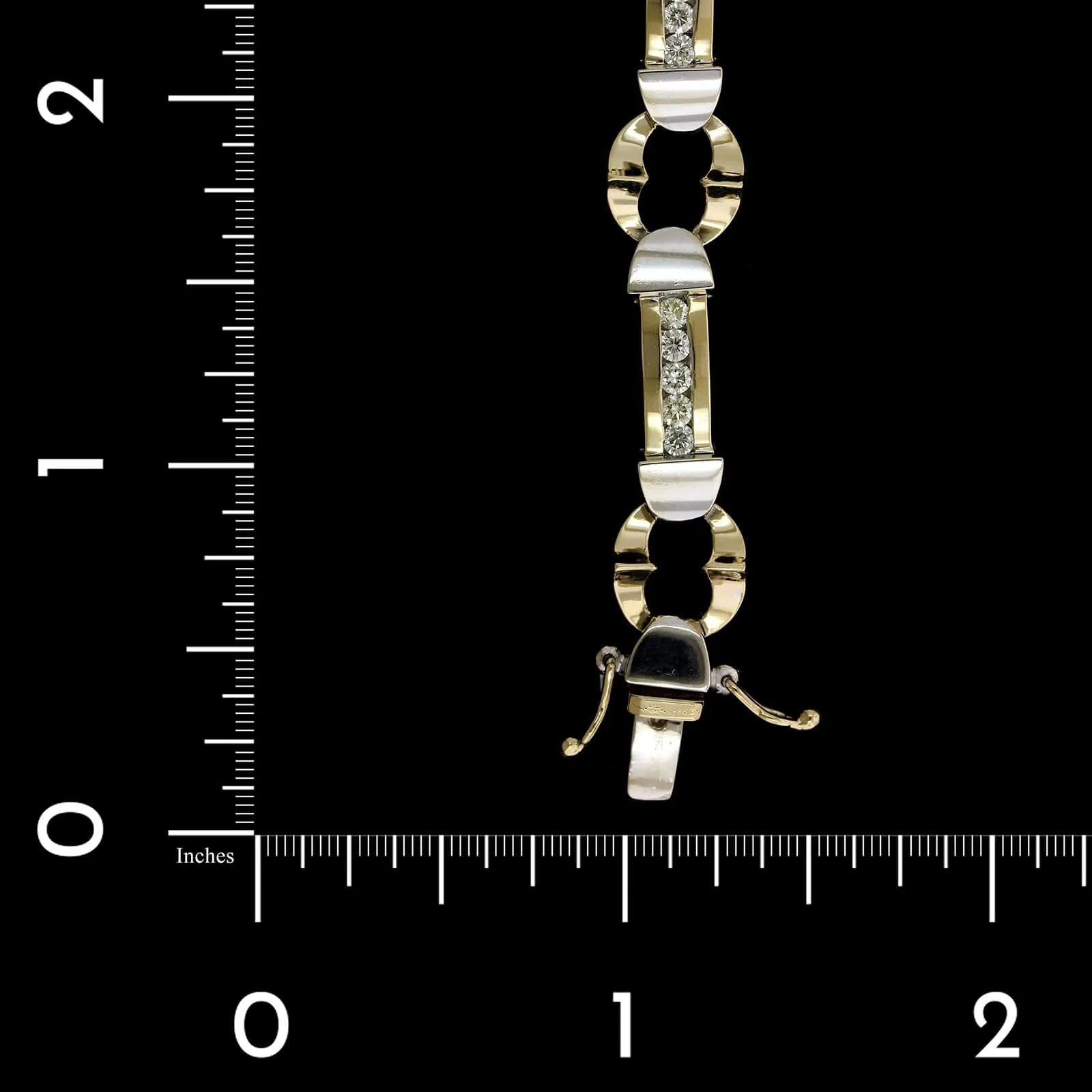 14K Two-tone Gold Estate Diamond Bracelet