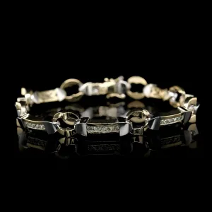 14K Two-tone Gold Estate Diamond Bracelet