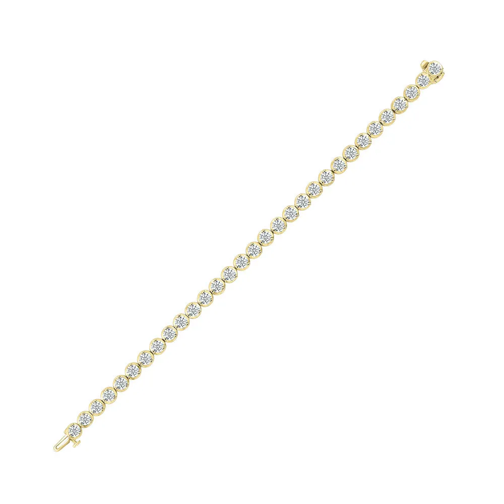 14Kt Yellow Gold Diamond 10Ctw Bracelet