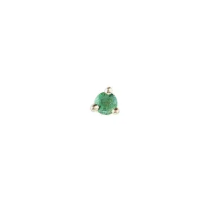 1.5 mm Emerald Dot Stud (Single) (ready to ship option)*