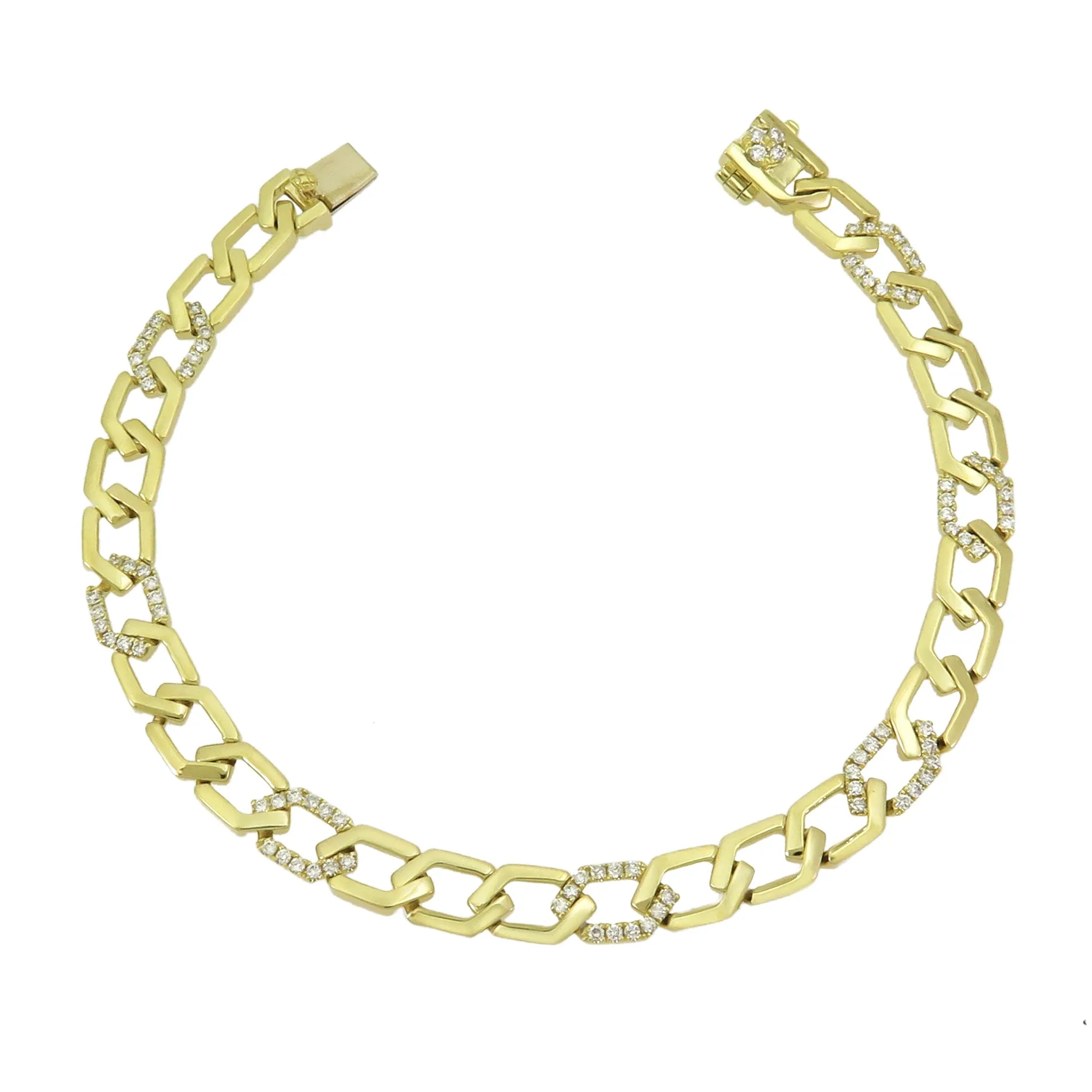 18k Gold & Diamond Link Bracelet - 0.58ct
