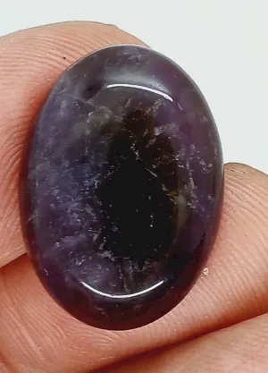 25x18mm Purple Amethyst Flat Backed Loose Semi-precious Gemstone Cabochon 958xD