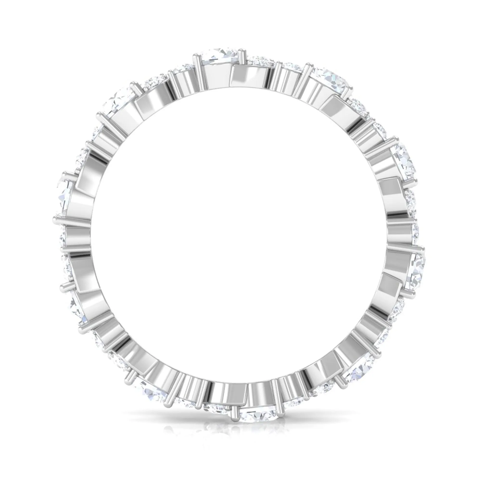 3 CT Elegant Simulated Diamond Eternity Ring