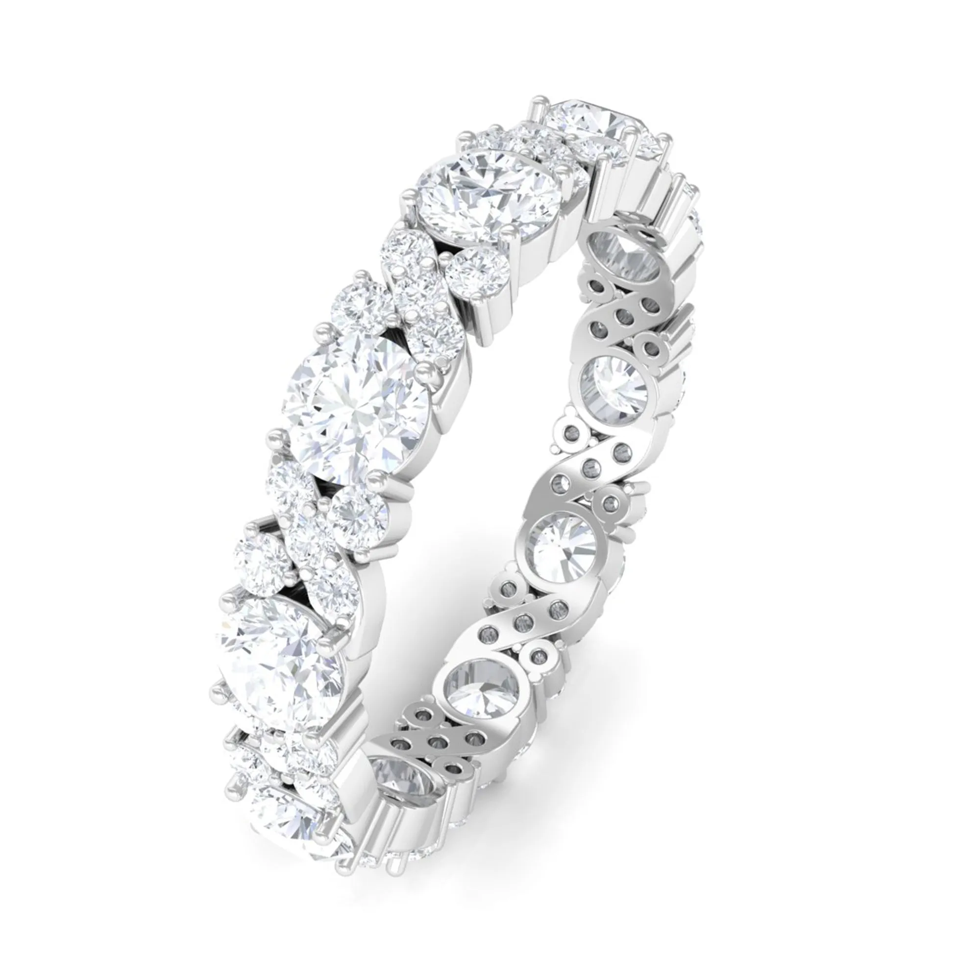 3 CT Elegant Simulated Diamond Eternity Ring