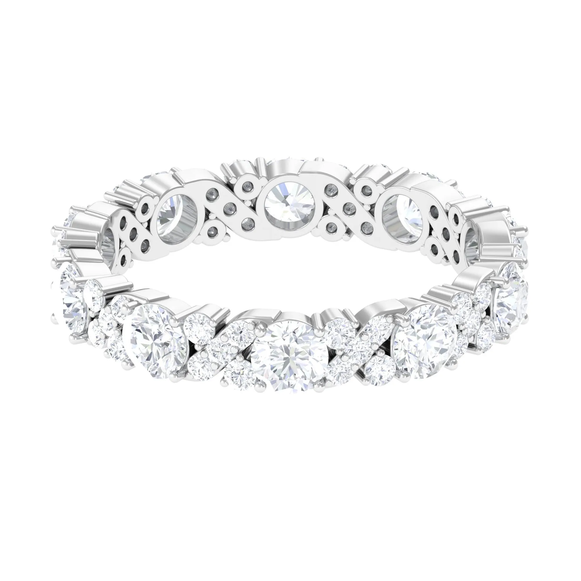 3 CT Elegant Simulated Diamond Eternity Ring