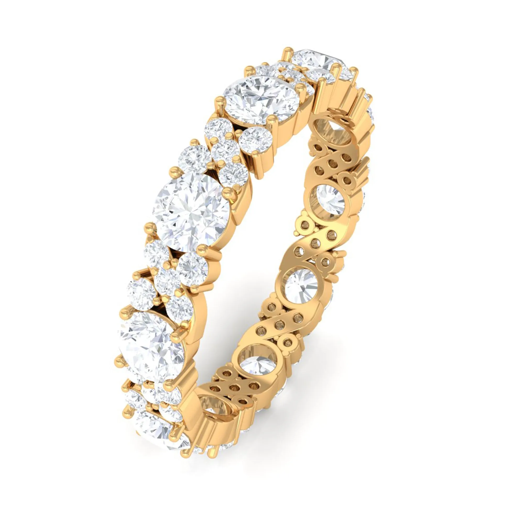 3 CT Elegant Simulated Diamond Eternity Ring