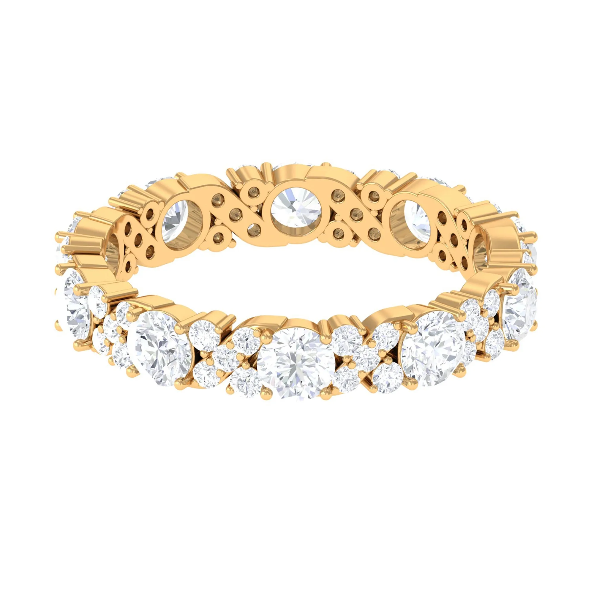 3 CT Elegant Simulated Diamond Eternity Ring