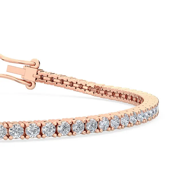 3ctw Round Brilliant Cut Lab-Grown Diamond Tennis Bracelet in 14k Gold