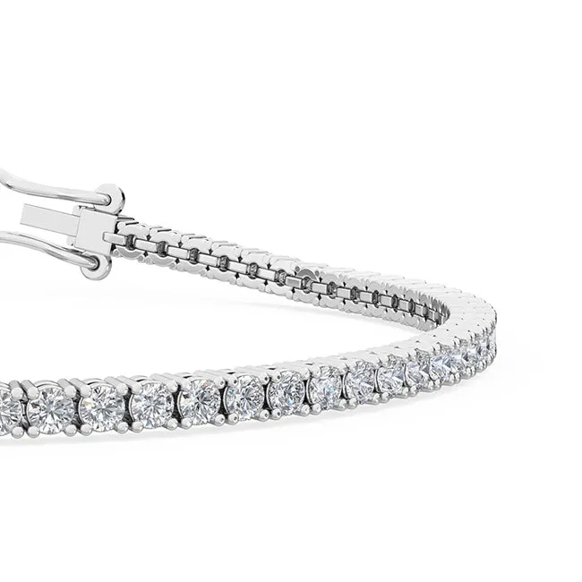 3ctw Round Brilliant Cut Lab-Grown Diamond Tennis Bracelet in 14k Gold