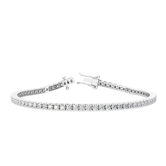 3ctw Round Brilliant Cut Lab-Grown Diamond Tennis Bracelet in 14k Gold