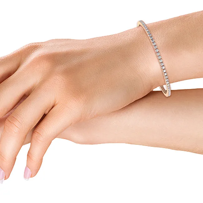 3ctw Round Brilliant Cut Lab-Grown Diamond Tennis Bracelet in 14k Gold
