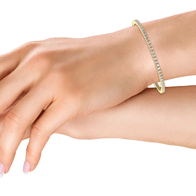 3ctw Round Brilliant Cut Lab-Grown Diamond Tennis Bracelet in 14k Gold