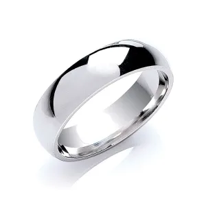 6mm Court Wedding Ring in Platinum