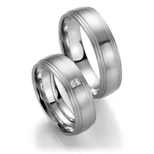 6mm Wide Domed Ring with Shiny Centre and Matt Trim