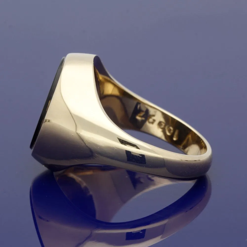9ct Yellow Gold Onyx Oval Signet Ring
