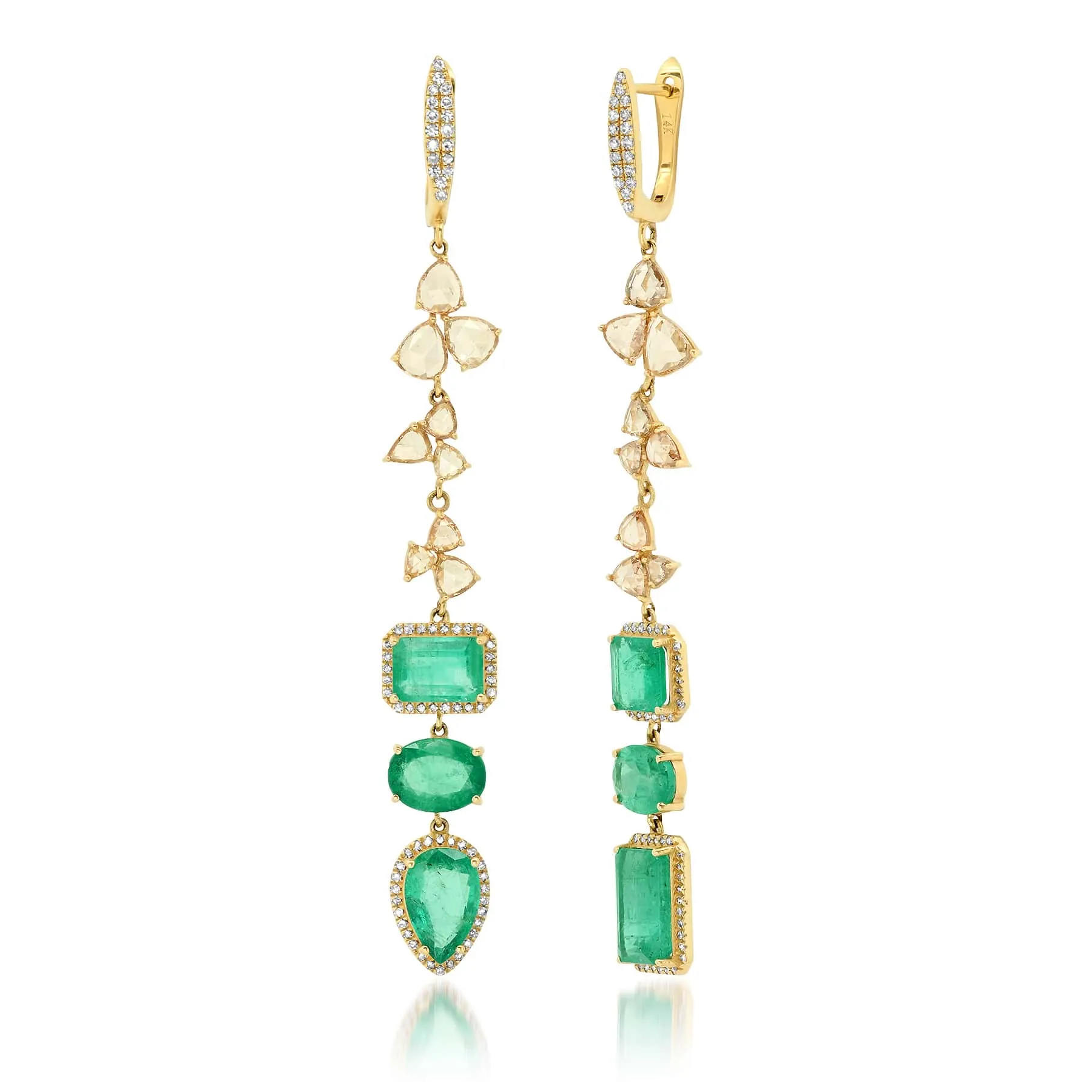 ADMIRATION EARRING, EMERALD