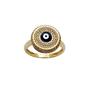 All-Seeing Evil Eye Stoneset Cocktail Ring (14K)