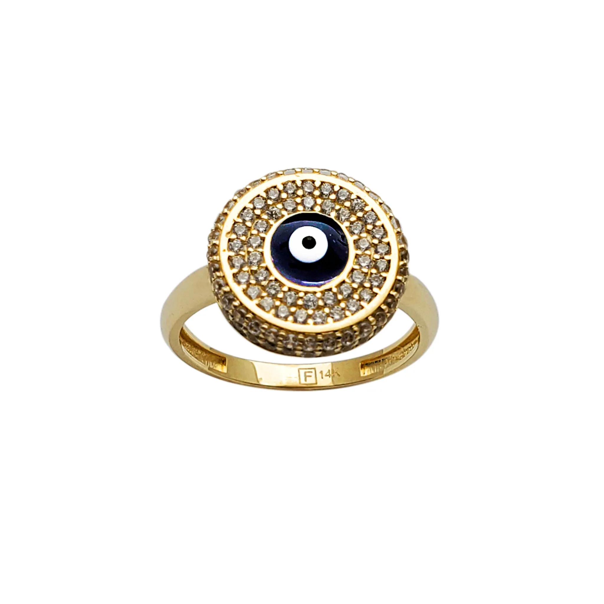All-Seeing Evil Eye Stoneset Cocktail Ring (14K)