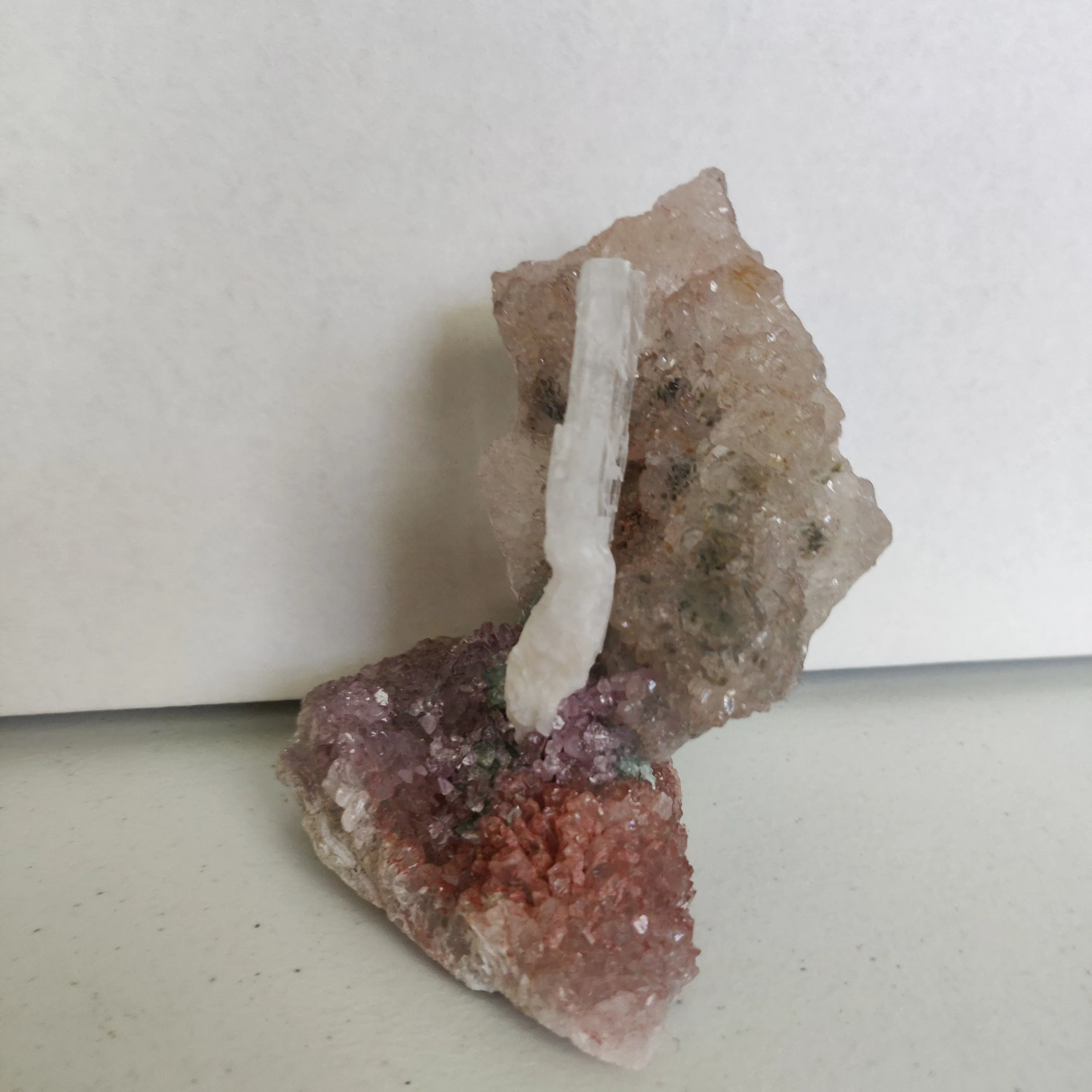 Amethyst & Selenite Sculpture (#4)