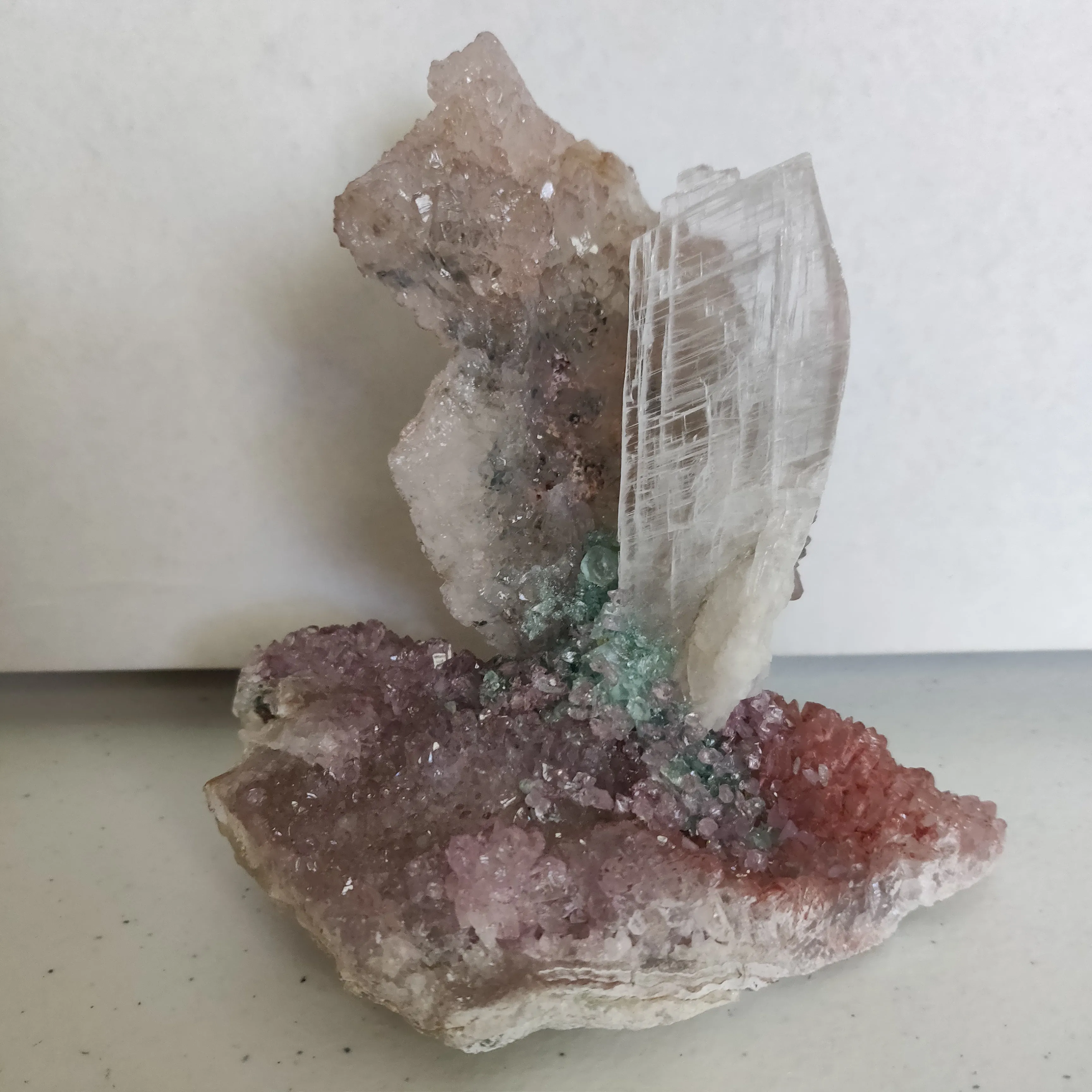Amethyst & Selenite Sculpture (#4)