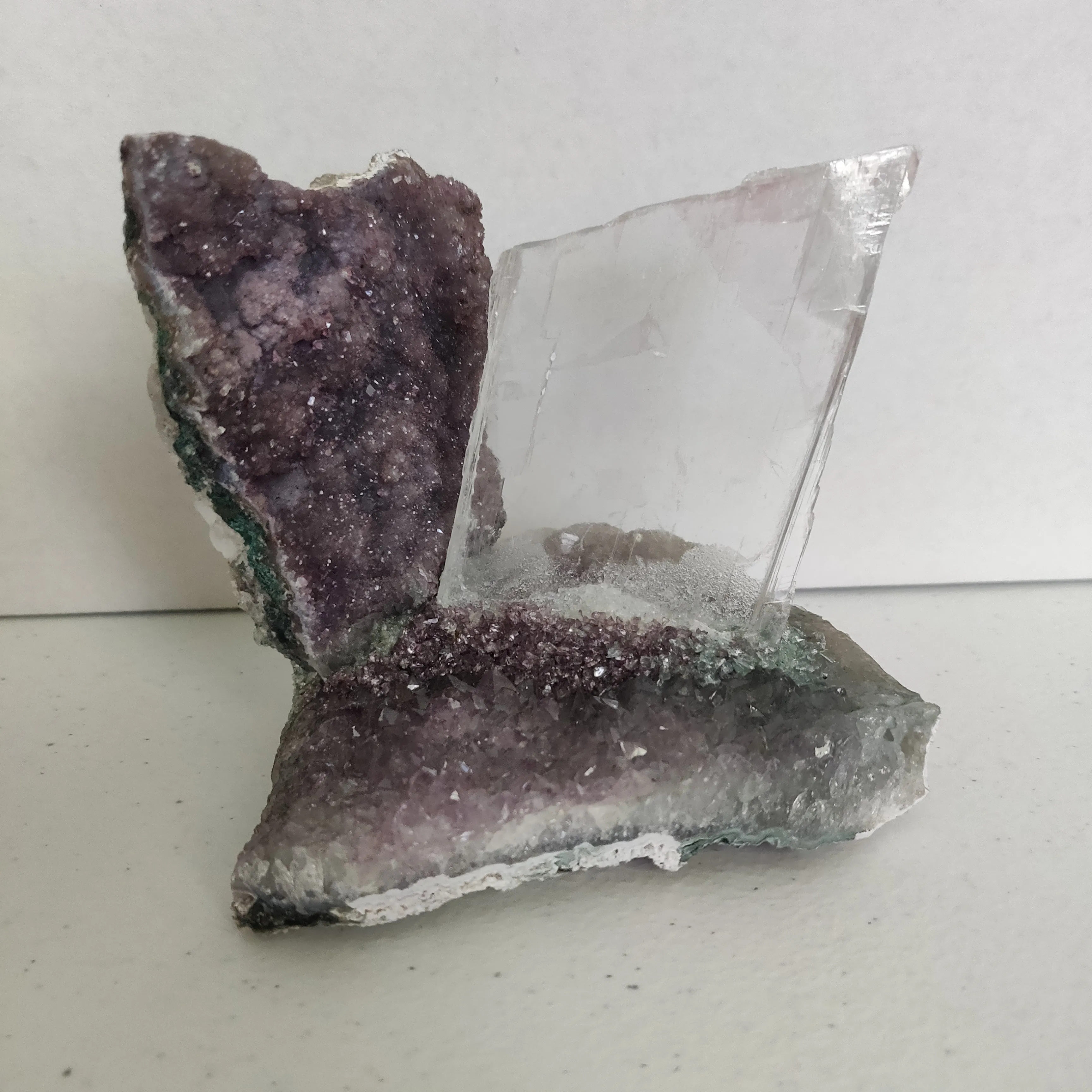 Amethyst & Selenite Sculpture (#6)