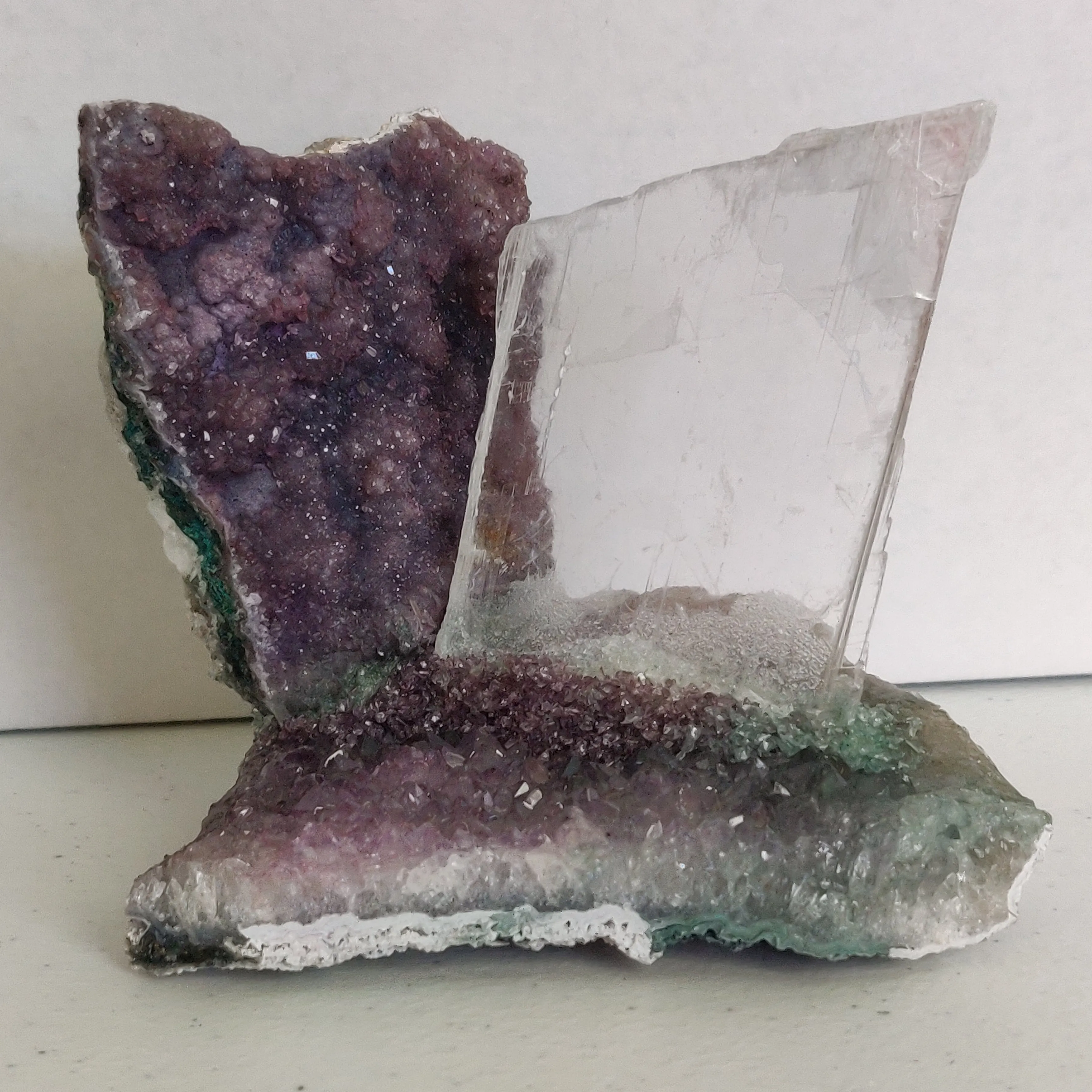Amethyst & Selenite Sculpture (#6)
