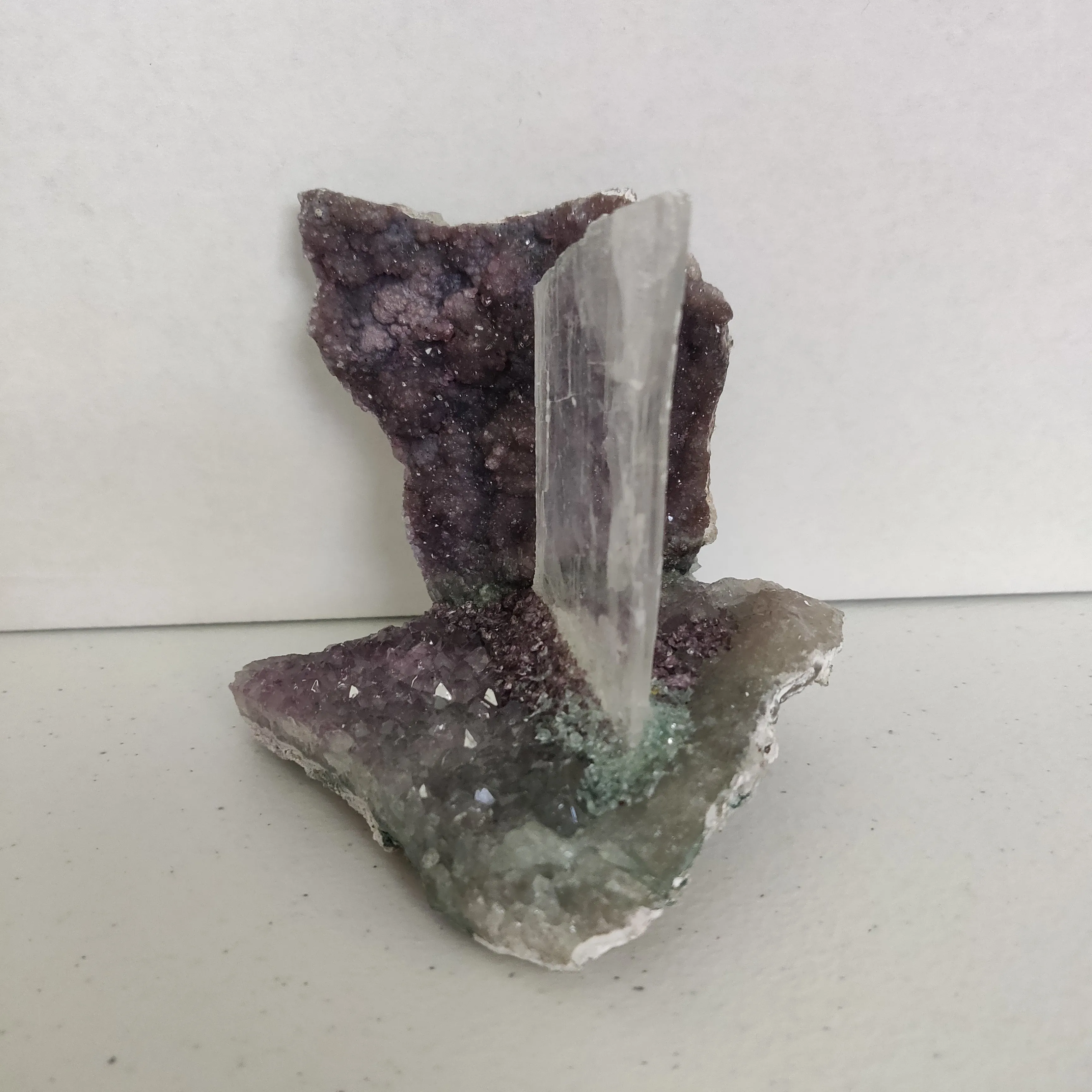 Amethyst & Selenite Sculpture (#6)