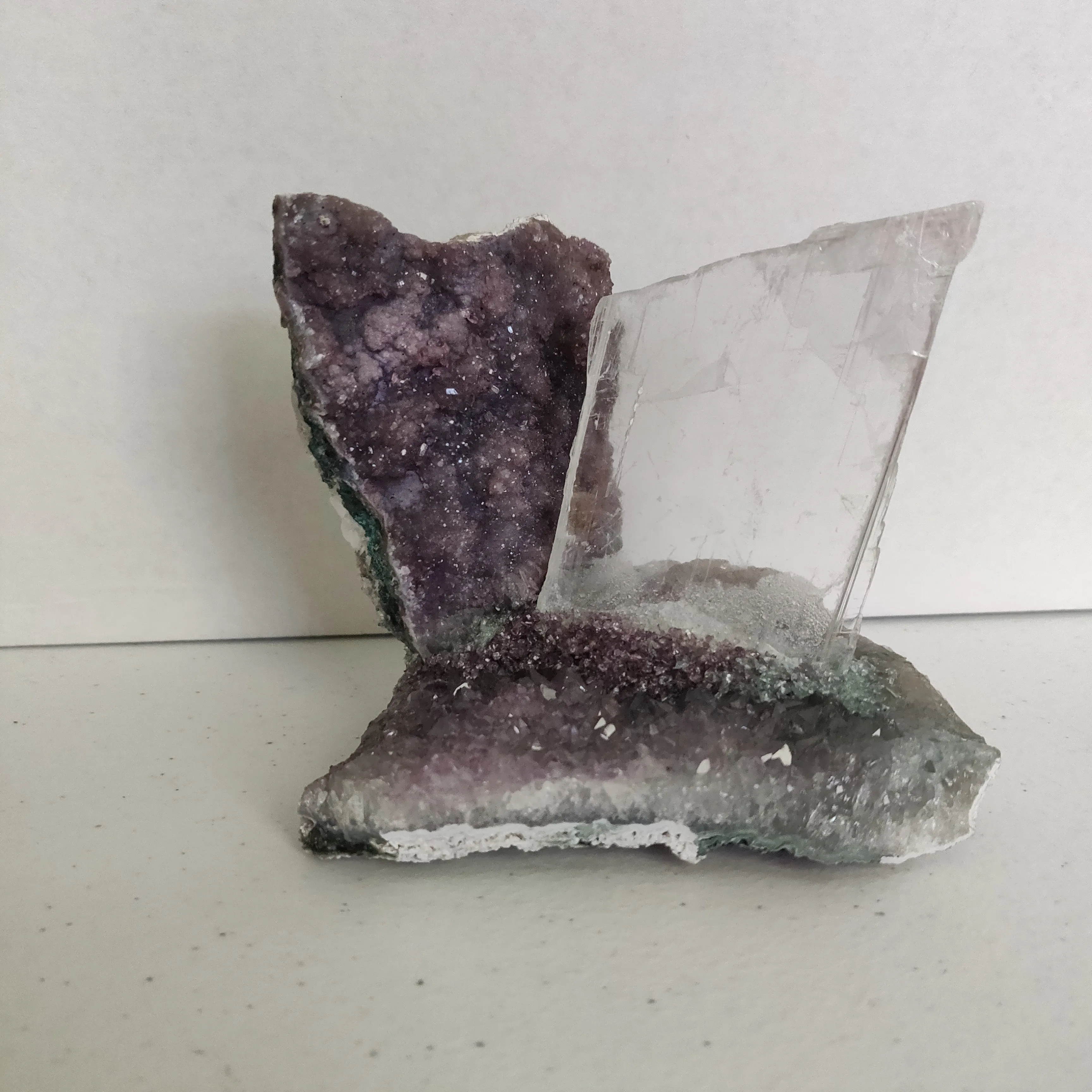 Amethyst & Selenite Sculpture (#6)