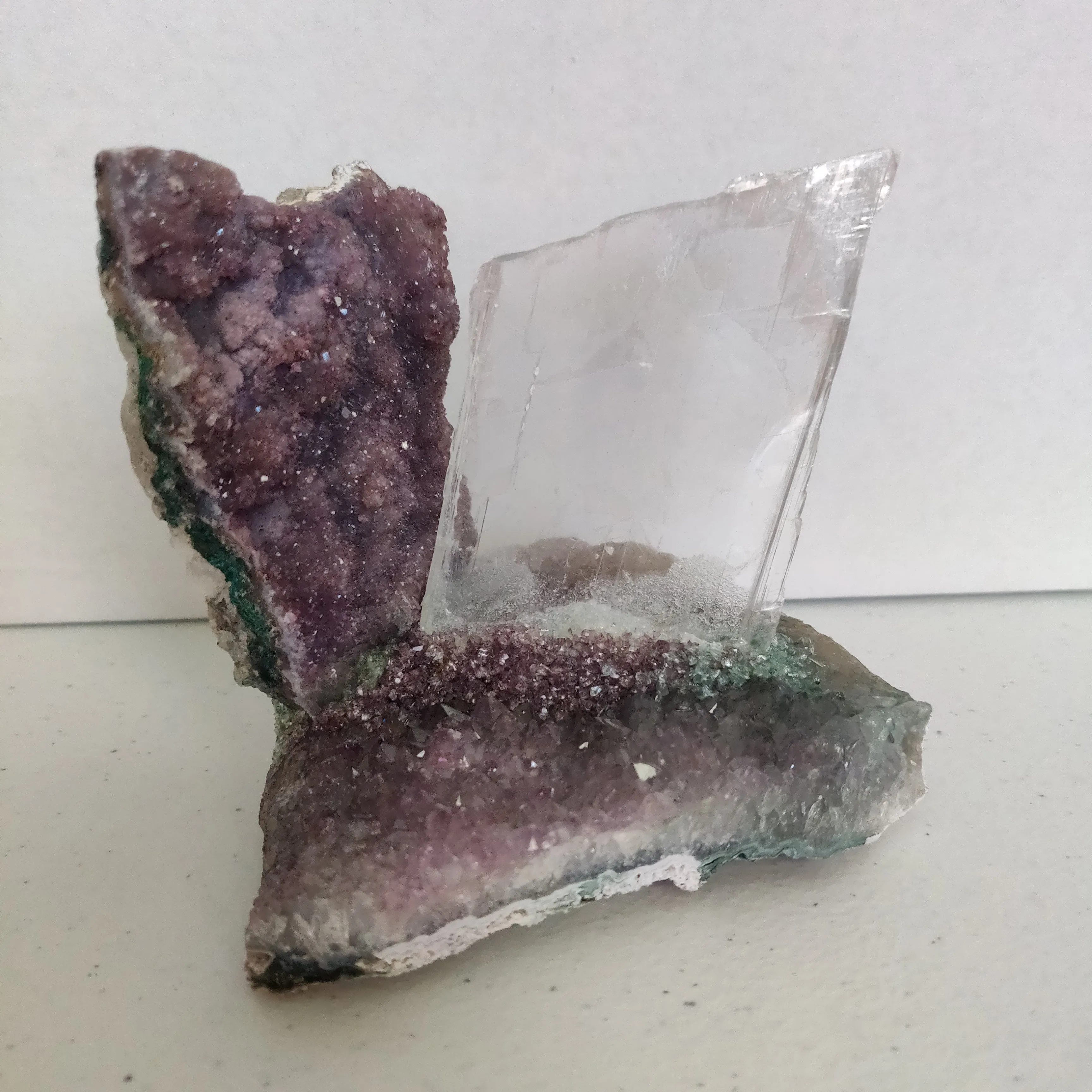 Amethyst & Selenite Sculpture (#6)