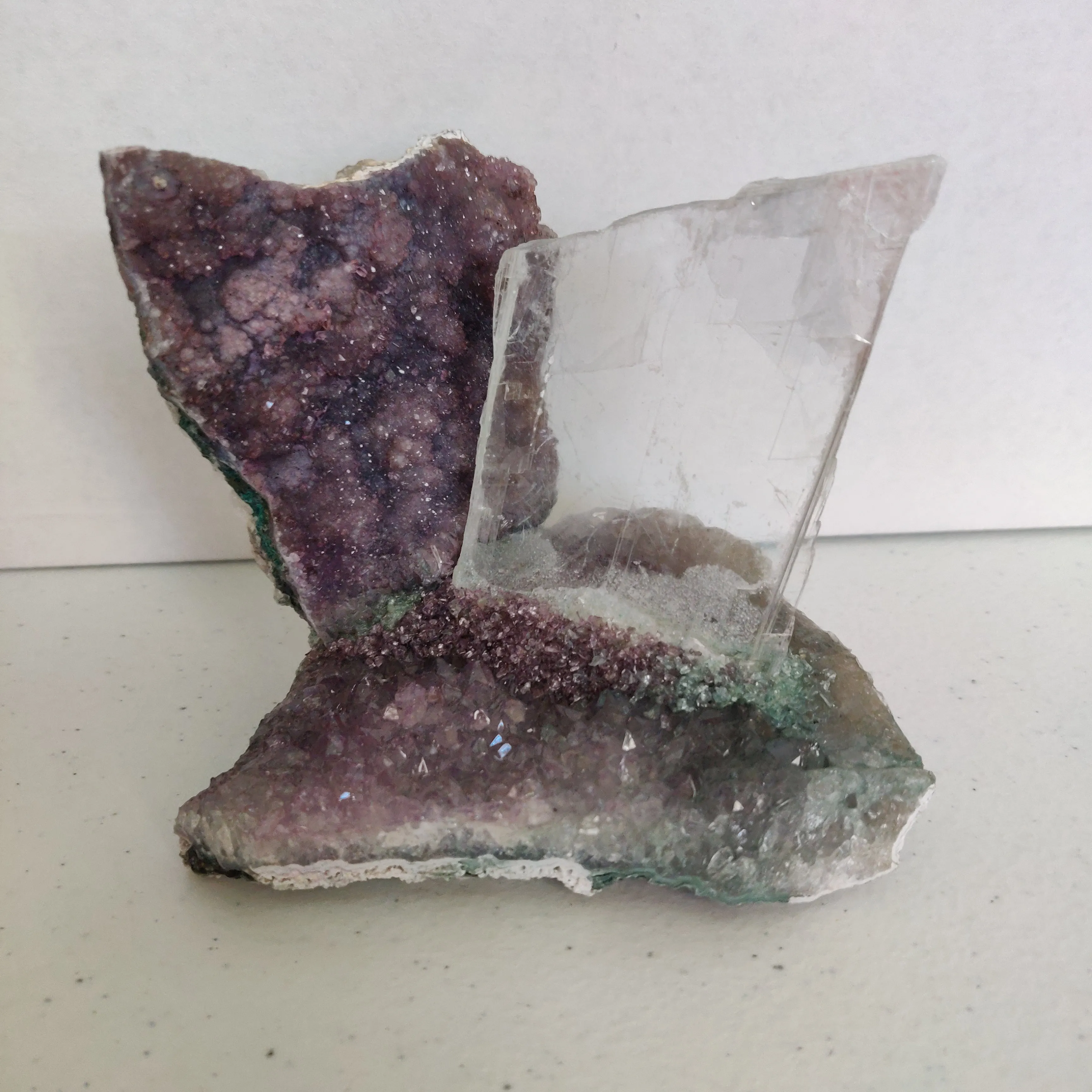 Amethyst & Selenite Sculpture (#6)