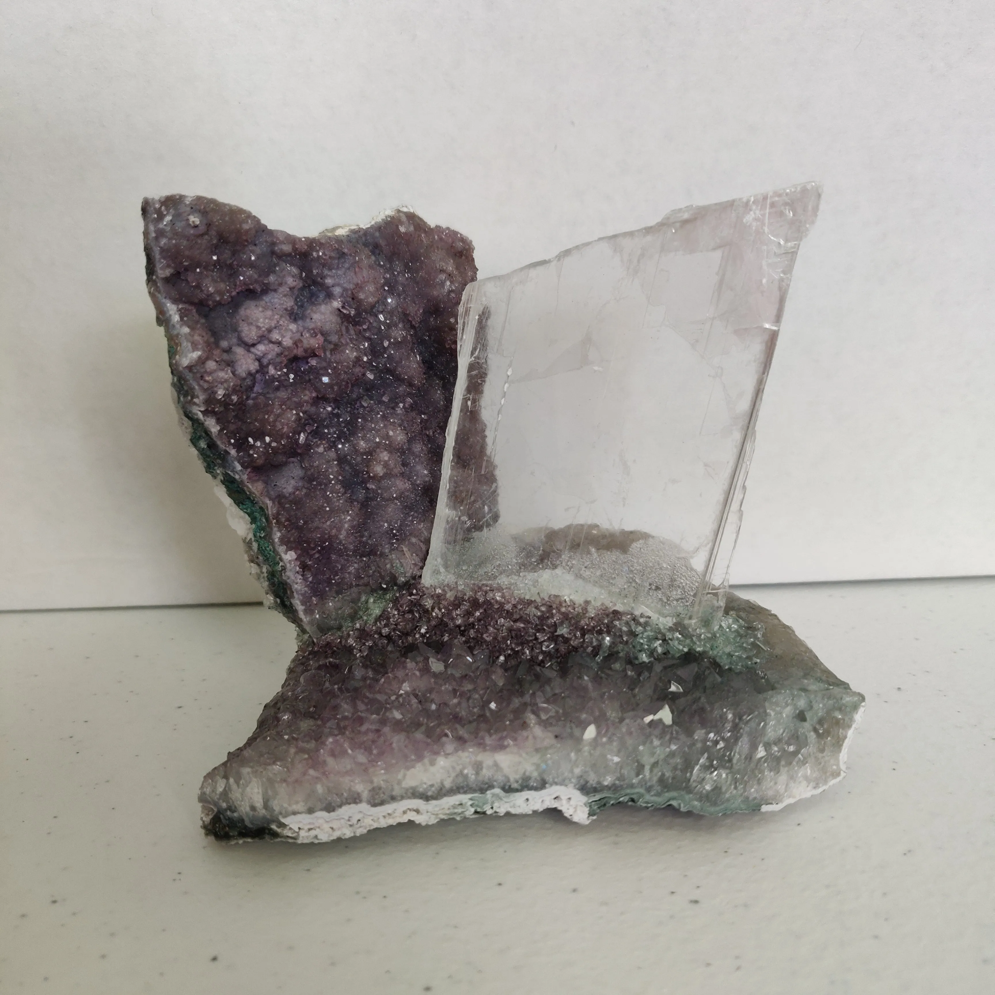 Amethyst & Selenite Sculpture (#6)