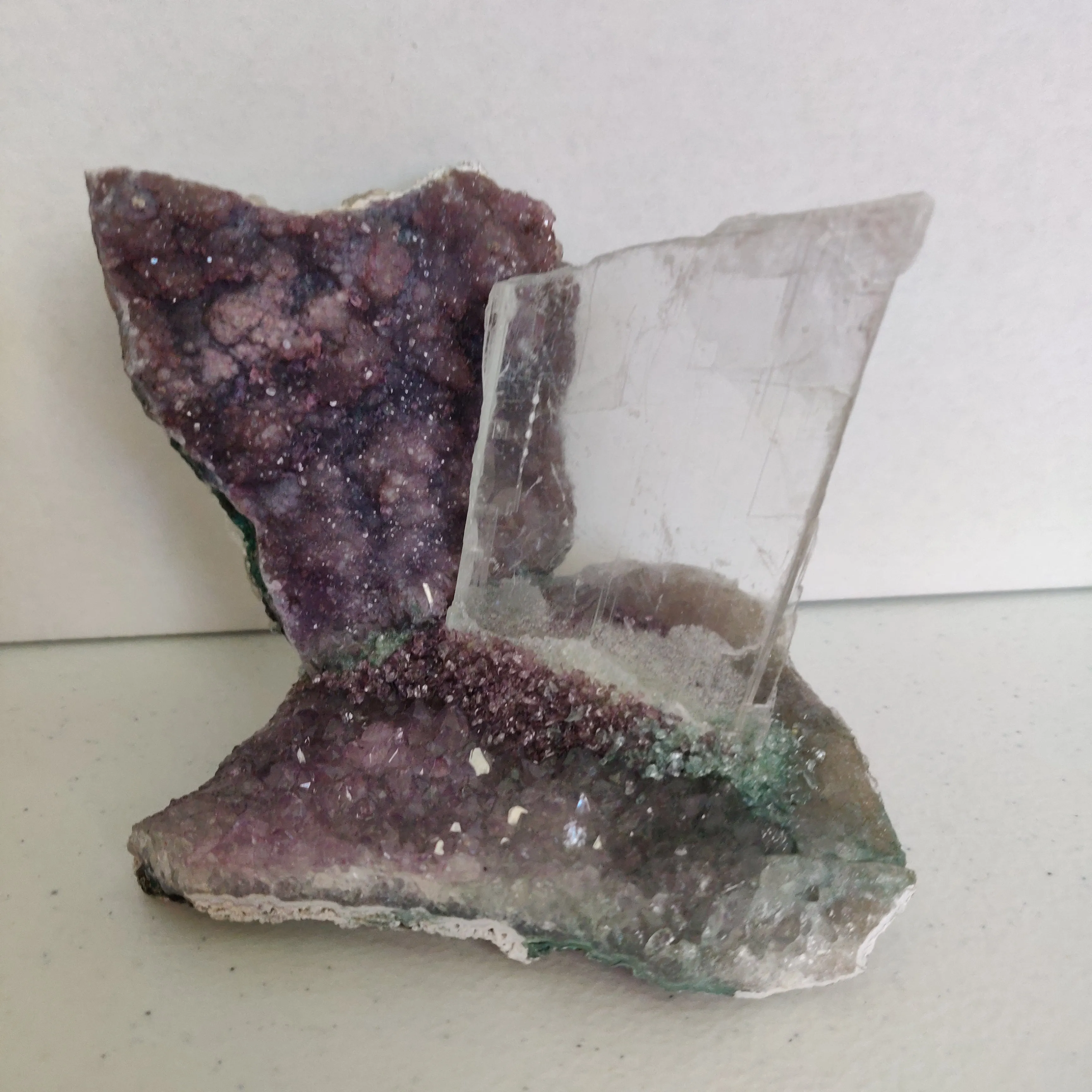 Amethyst & Selenite Sculpture (#6)