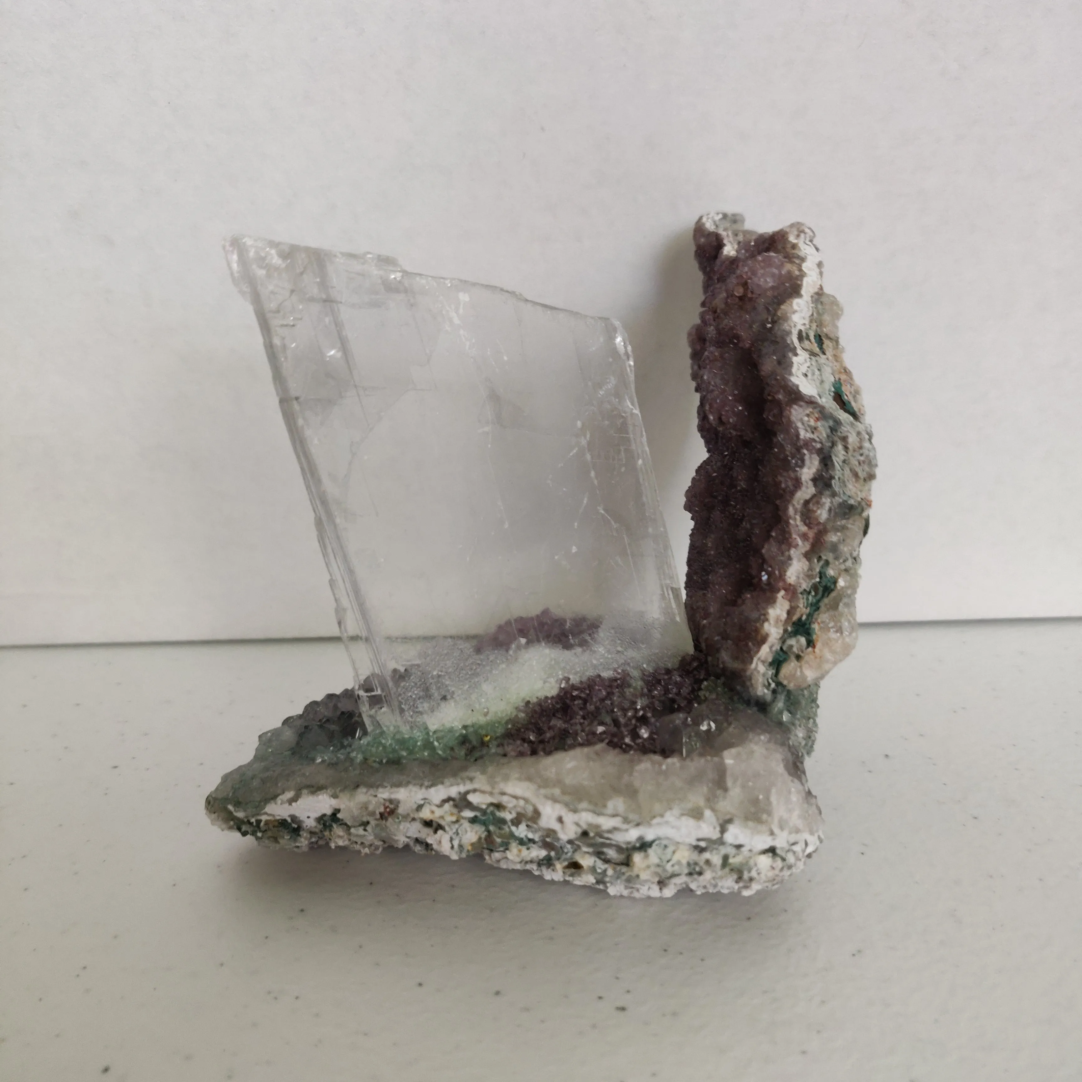 Amethyst & Selenite Sculpture (#6)