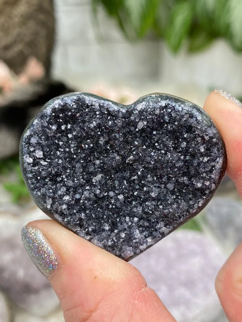 Amethyst Cluster Hearts