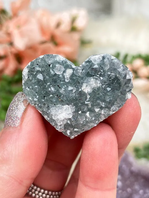 Amethyst Cluster Hearts