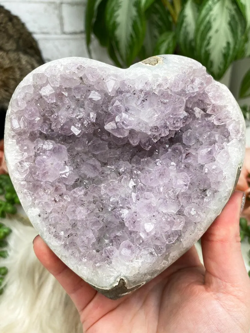 Amethyst Cluster Hearts
