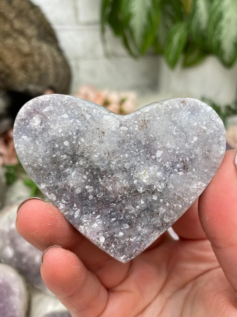 Amethyst Cluster Hearts