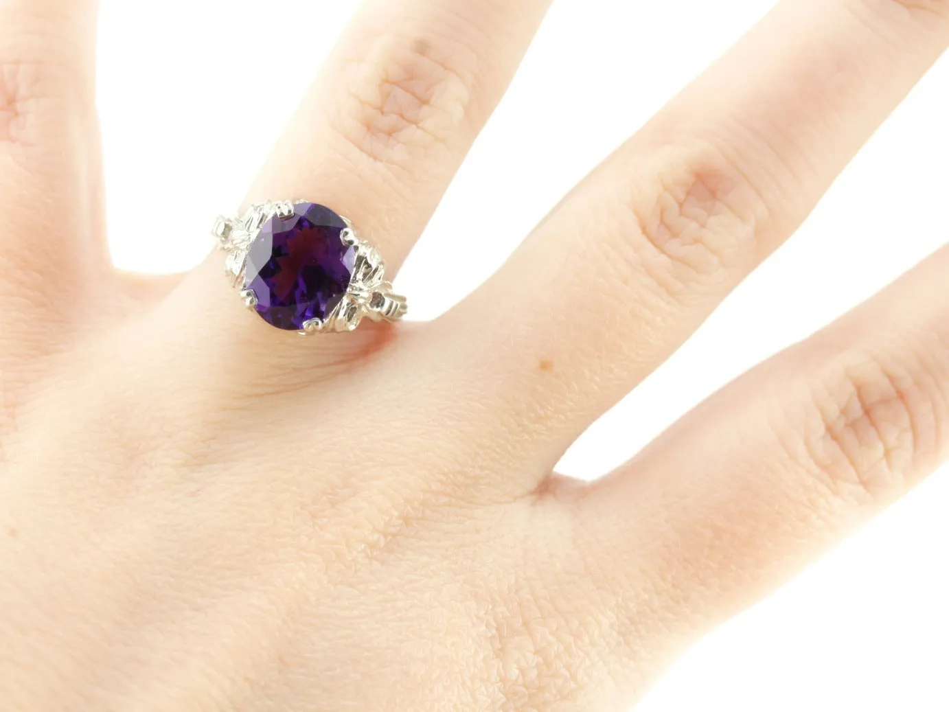 Amethyst Cocktail Ring in The Betty Setting