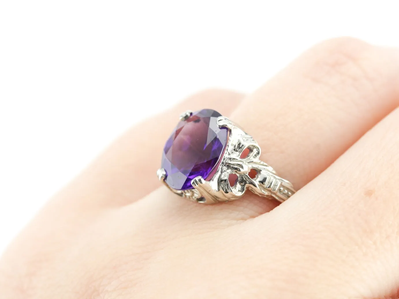 Amethyst Cocktail Ring in The Betty Setting