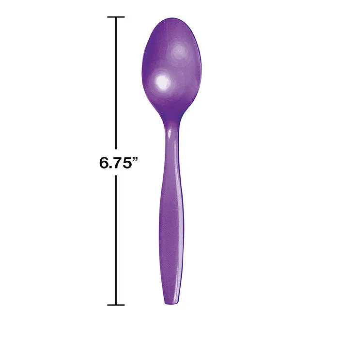Amethyst Purple Plastic Spoons (24/Pkg)